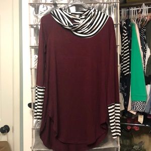 Burgundy Long sleeve T-shirt